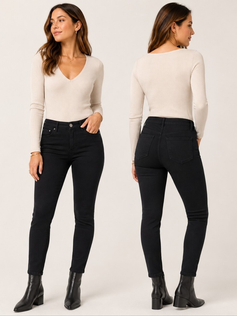 Liverpool Jeans Company Madonna Legging Black Size 6/28 Stretch Skinny Pants Con